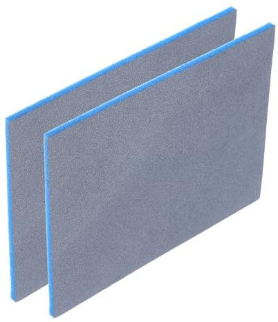 sourcing map 2pcs Sanding Sponge Block, 1800-2000 Grit Sanding Sponge Pad 140mm x 114mm x 5mm Soft Foam Wet Dry Hand Sander Block Sandpaper for Model Metal Wood Furniture Polishing