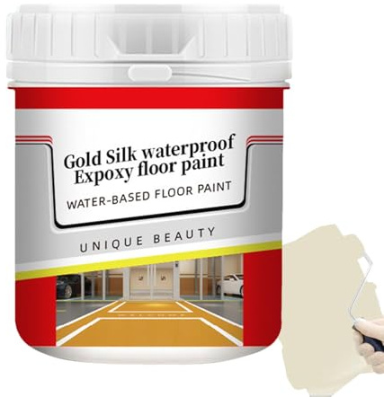Epoxifärg för golv – halkfri vattenbaserad tätningsfärg | Användning inomhus och utomhus, blockerar luft och vatten, tätningsfärg för bostads- och väggolv.