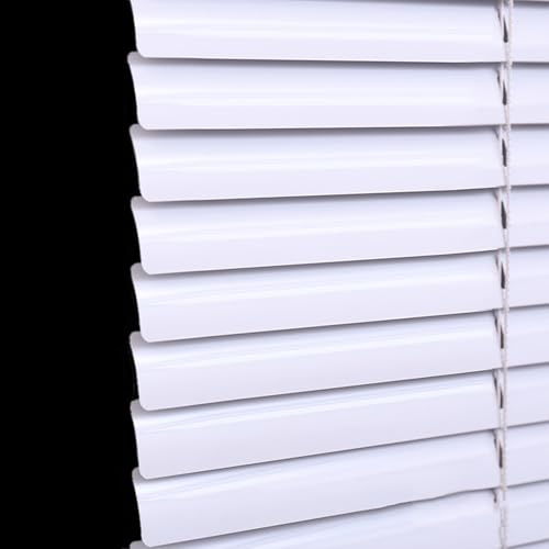 Tenda Veneziana Alluminio Cortina Interno Parasole Finestre Porte Lamelle 25mm Tapparella in Listelli Orizzontali avvolgibile Personalizzabile Persiane Oscuranti (W125cm×H280cm,Pure white)