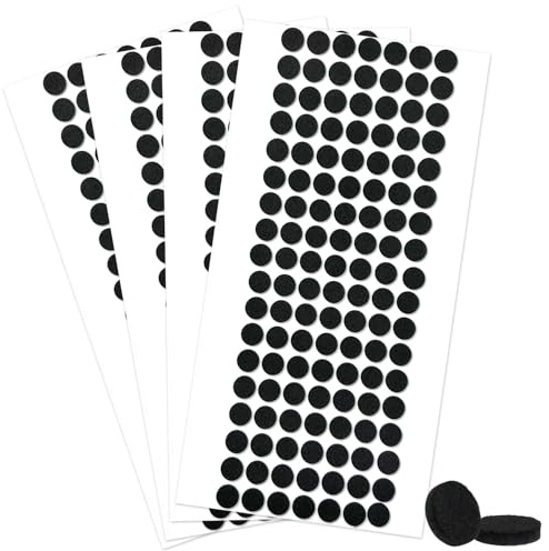 500 Pcs Felt Furniture Pads 10mm Diameter Round Adhesive Felt Pads Chair Feet Floor Protectors Cushion Dots for Furniture Floors Cabinet Doors(1mm Thick)