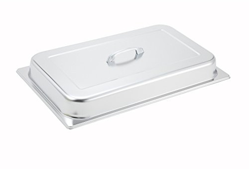 Winco Polished Dome Cover with Handle, Full Size, Medium, Stainless Steel