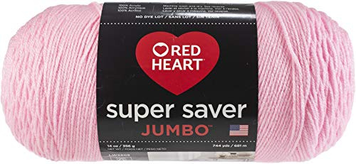 Coats Yarn E302B.0373 Red Heart Super Saver Jumbo Yarn, Petal Pink