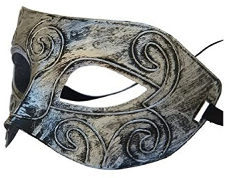 Boolavard Maskeradmask för män klassisk vintage venetiansk herrmask lätt, speciellt för kostym, temafester (silver)