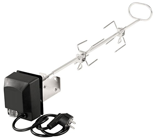 BBQ-Toro Edelstahl Grillspieß Set für Weber Genesis Grill, Serie E 200, E 300, S 200, S 300, inkl. 2X Fleischnadeln, Motor, Motorhalter, Drehspieß, Rotisserie, Drehspiess