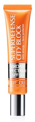 Clinique Superdefense City Block Oil Free Broad Spectrum SPF 50 Daily Energy + Face Protector | Sheer, Weightless Makeup Primer + Sunscreen, 1.4 Fl Oz