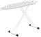 Hibtn Ironing Board, 110 x 30cm - T Leg Design Folding Non Slip Adjustable Height 85-92cm Lightweight Iron Board Rack, Black and White Stripes