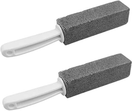 Gcroet Pumice Stone For Toilet Tile Cleaner Toilet Pumice Stone With Plastic Handle For Cleaning Toilet Bowl Ring And Hard Water Stains Pack Of 2 Pumice Cleaning Stone,Toilet Cleaning