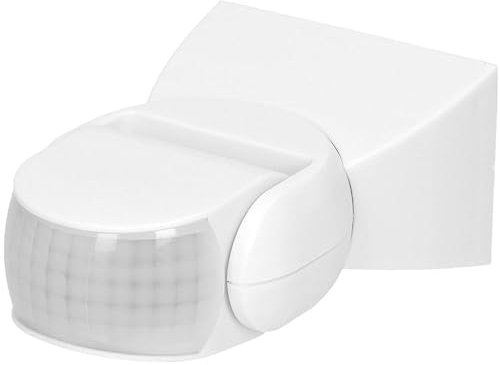 Miratic Detecteur De Mouvement pour l'Extérieur IP65 avec Capteur Crépusculaire 180° 1200W Etanche (Blanc)