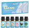 SALKING Clean Fragrance Oils, Essential Oils Gift Set, Diffuser Oils, Scented Oils for Soaps Candle Making - Lemongrass, Fresh Cotton, Fresh Linen, Cherry Blossom Soap, Clean Air, Aloe