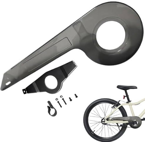 Jorzer Cykelkedjeskydd cykelkedja skivskydd passar för 32-36 tänder universellt cykelkedjeskydd barn robust cykelkedjeskydd för cykeltillbehör transparent svart
