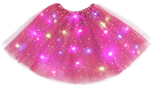 URAQT Jupe Tutu LED pour Femme, Jupe Tulle Femme Adulte | Jupe Tutu en Tulle, Jupe Tutu LED pour Femme, Adolescent Parti Ballet Danse Fancy Dress Halloween Costume
