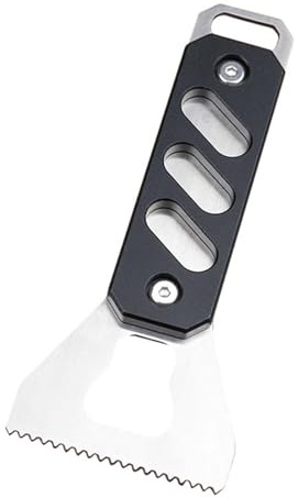 Espátula de pegamento con diseño de bordes dentados para carpintería, aplicador de adhesivo con mango ergonómico de aluminio, peine y bordes para carpintería