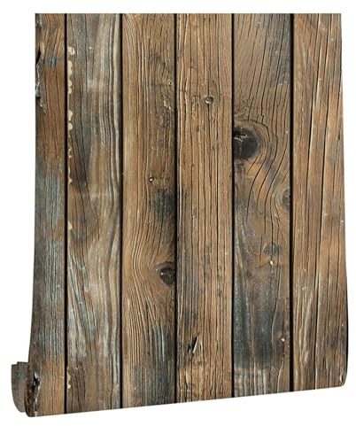 ICYEHAO Vinilo Adhesivo Muebles Madera, 44.5 x 500 cm Papel Pintado Autoadhesivo Madera Papel Tapiz Maderas Vinilo Adhesivo para Muebles,Armarios,Libreria,Sala de Estar, Dormitorio,Baño,Cocina