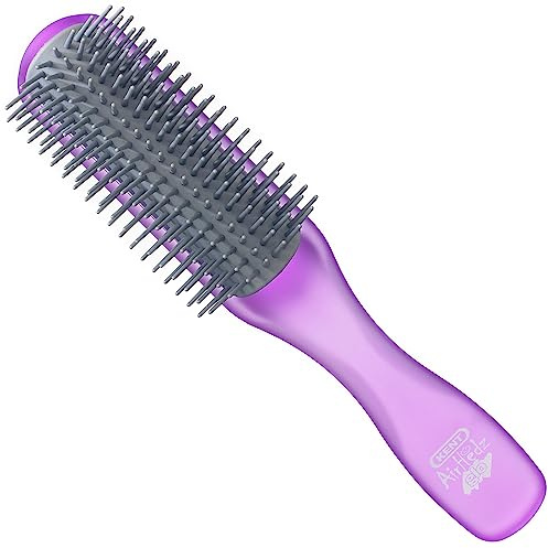 Kent Half Radial 9 Row Air Hedz Glo Brush For Long & Thick Hair - Purple (PACK OF 1)