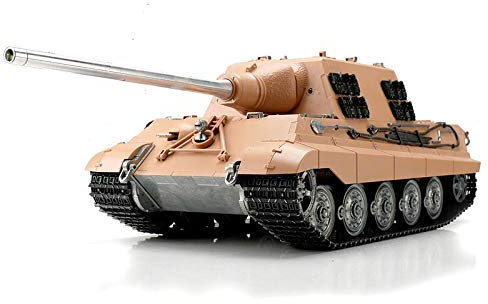 Torro Tanque teledirigido (escala 1:16), diseño de tigre de caza sin barnizar
