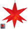 Leuchtstern 3D rot 12 Zacken zum Aufhängen | Ø11cm Timerfunktion 3m Zuleitung | Weihnachtsstern Weihnachtsbleuchtung (1 x LED Stern rot)