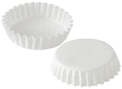 300 Pirottini da Forno Rotondi con Rivestimento PET, 8 cm – Pirottini Antigrasso in Carta Bianca, Senza PFAS, Autoportanti, Per Dolci, Eventi, Matrimoni, Made in Japan – TEMMASHIKI (PTC08020W-300)