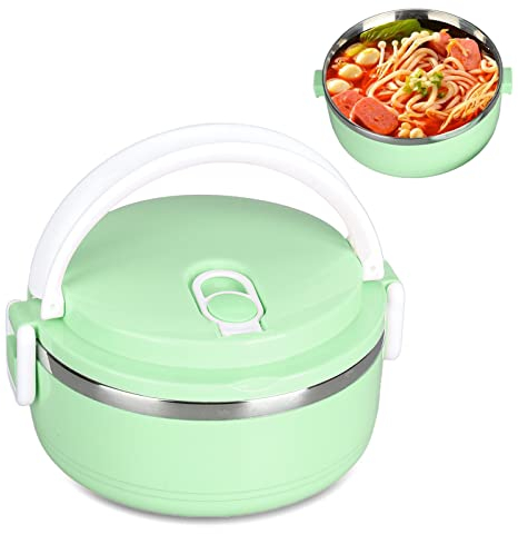 Pilipane Thermos per cibi Caldi, portapranzo, Scatola Termica impilabile per Alimenti Caldi, Contenitore Isolante per Alimenti Caldi, in Acciaio Inox 304, contenitori per Alimenti sigillati(Singolo)