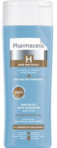 Pharmaceris H-Purin Special Shampoo gegen Schuppen, Antimikrobiell Tiefenreinigungsshampoo, Reduziert die Seborrhöe auf der Kopfhaut - 250 ml