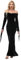 YAOHUOLE Halloween Kleid Damen Festkleid Damen Ballkleid Maxi Kleider Schulterfrei Halloween Kostüm Family Damen Schwarz L