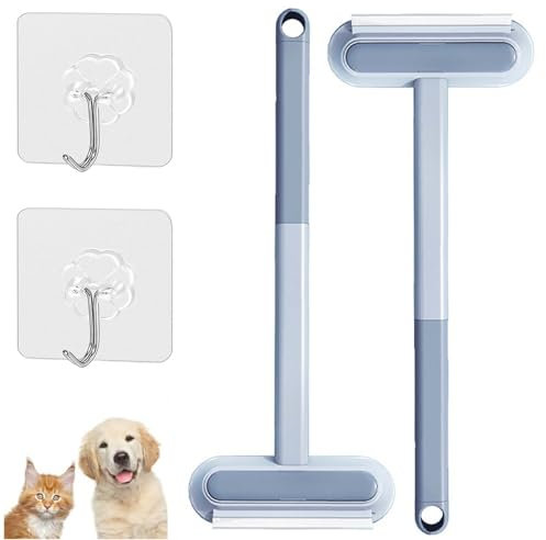 EnixwH Brosse Anti Poils Animaux avec Tige d'Extension - Pet Hair Remover pour Canapés, Tapis, Arbres à Chat et Vêtements