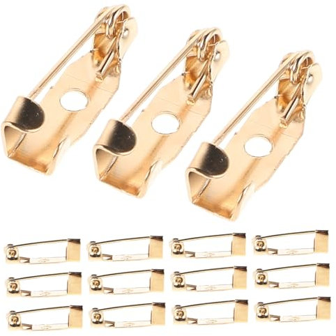 TOYANDONA Broschen-set 100-teilig Sicherheitsnadel-broschen Aus Metall 15 Mm Einzelloch Kc Gold Für Kleidung