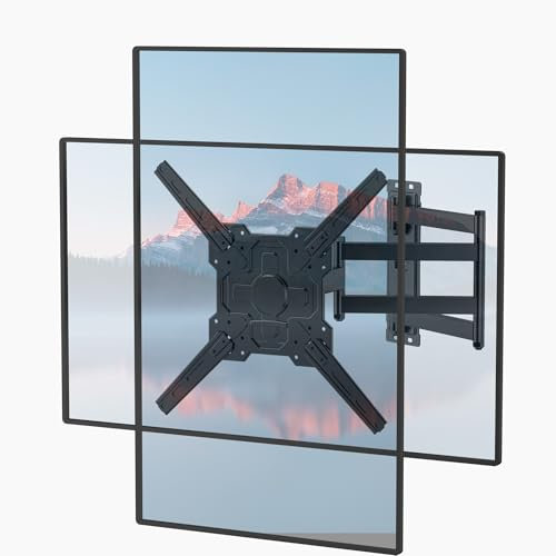 FORGING MOUNT Corner TV Wall Bracket for Most 26-65 Inch TVs, 1035mm Long Reach Arm 90° Rotation Full Motion Tv Mount 3 Folding Arms Articulating TV Bracket Max VESA 400x400mm up to 35KG