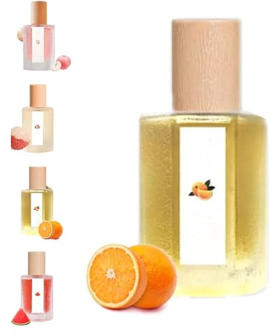 Peach Scented Fragrance Spray,Natural Hair & Body Mist Sprays,Long Lasting Refresh Fruit Woody Floral Fragrance Perfumes for Women (Orange Flavor)