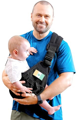 YESYBC Baby Sling Carrier, Adjustable Non-Ship Hip Seat Toddler Carriers with Carabiners for 3-48 Months 10-30Ibs Infants Boys Girls (Black)