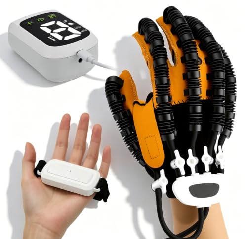 Rehabilitation Robot Gloves, Finger Function Rehabilitation Trainer, Fingers Strength Training Gloves, Recovery Exercise Massager for Cerebral Palsy Arthritis Stroke Hemiplegia Patient