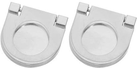 HOMOCONO Tiradores de Cajón Empotrados de Aleación de Zinc Plata, Diseño Ahorrador de Espacio y Resistente Corrosión para Armarios y Cajones de Dormitorio