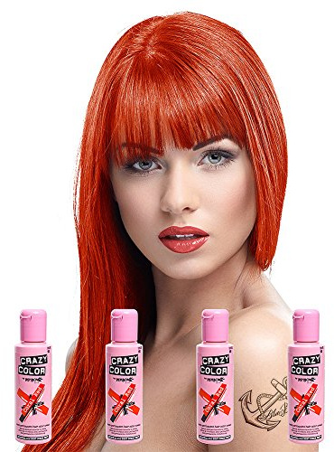 Crazy Color Haarfarbe, semi-permanent, 100 ml, 4 Stück
