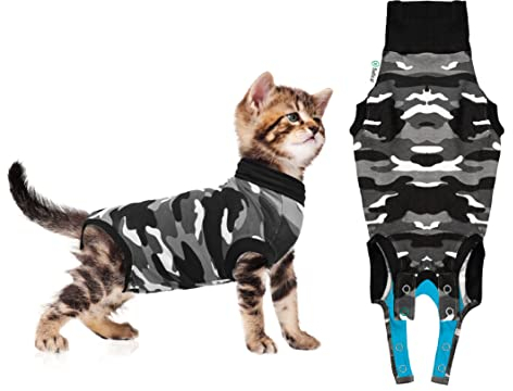 Suitical Recovery Suit Katze, XXS - Schwarz Camouflage