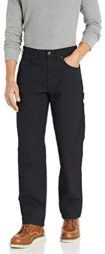 Amazon Essentials Pantalon de Travail avec Poches pour les Outils, Coupe Décontractée - couleurs abandonnées Homme, Noir, 32W / 30L
