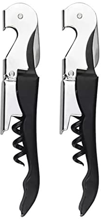 Lansonee 2 PCS 3 in 1 Corkscrew Wine Bottle Opener, Professional Waiters Friend - Beer and Wine Opener