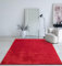 Mia´s Teppiche Taos kuscheliger Kurzflor Teppich, Anti-Rutsch Unterseite, Waschbar bis 30 Grad, Super Soft, Felloptik, Rot, 80 x 150 cm
