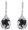 Schwarze Onyx Ohrringe 925 Sterling Silber Filigrane Ohrringe Hängend Leverback Schwarzer Onyx Schmuck Geschenke für Damen Frauen Mädchen Mutter