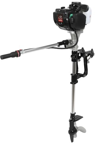 Motore fuoribordo 4 tempi 5,5 CV motore per barche a benzina motore 65 CC raffreddamento ad aria cambio senza marce motore esterno adatto per altezze di piastre posteriori entro 55 cm