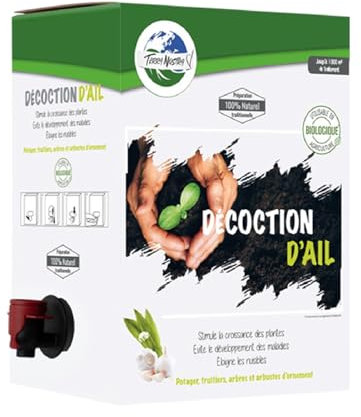 TERRA NOSTRA - Décoction d'ail Concentré BIB 5L - Traitement jusqu'à 1000m² - Préparation 100% D'Origine Naturelle - Utilisable en Agriculture Biologique - Fabriqué en France