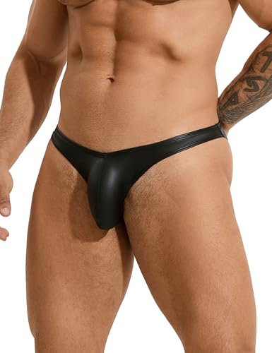 comeondear String Tanga Männer Sexy Unterwäsche Große Größen Micro Slip Herren Dessous Reizwäsche Thong Unterhosen Brief Übergroße Schwarz,M
