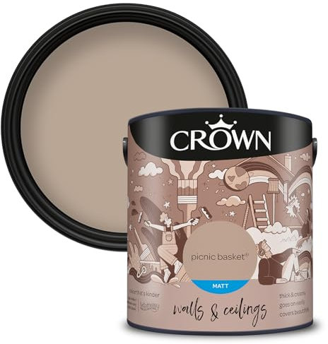 Crown Walls & Ceilings Matt Emulsion Paint, Size 2.5L, Picnic Basket