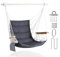 SUNWAY Hammock Chair with Wooden Armrest & Side Pocket - 350Lbs Capacity Indoor/Outdoor Hanging Swing Chair, Padded Seat with ComfortFit Design, Includes Full Hanging Kit for Patio, Bedroom, Porch
