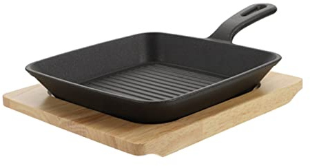 PRETYZOOM Sartén De Hierro Carmela Sarten Plancha Cuadrada Sartén De Cocina Profesional