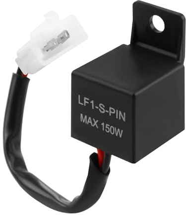 Relé de Intermitencia LED para Motocicleta de 2 Pines y 12 V, universal con Carga Independiente 150 W y Control de Frecuencia para Motocicletas y Coches