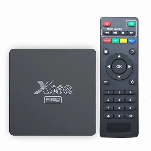 X96QPRO 2GB de RAM y 16GB de ROM Box Android TV Box Media Player Alta calidad (Android 10.0) con mando a distancia y cable HDMI, Reproductor multimedia Caja TV 4K