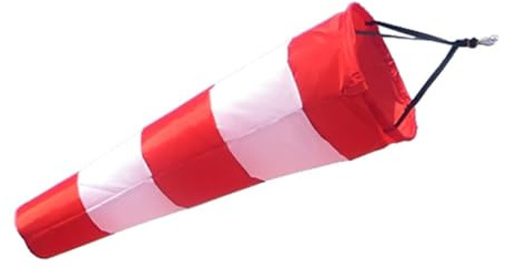 Manica A Vento, 150cm Di Lunghezza Impermeabile Segnavento Rosso E Bianco, Borsa For La Direzione Del Vento Segnavento For La Misurazione Del Vento, Bandiera Di Avvertimento In Tessuto Oxford Rip stop