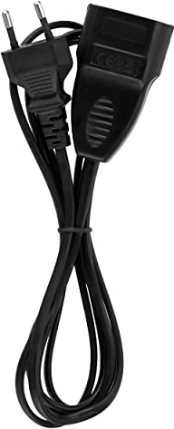 REV förlängningskabel – euroförlängning 2 m med eurokontakt, svart