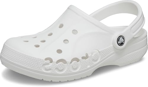 Crocs Unisex-Adult Baya Clogs, White, 12 Women/10 Men