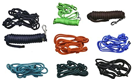 NETPROSHOP Auswahl Knotenhalfter Größe COB oder Strick 4,8m Nylon Einzeln oder Kombiniert, Groesse:Halfter, Farbe:Blau