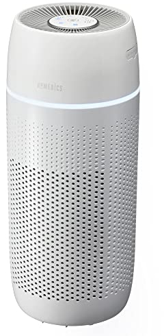 HoMedics TotalClean PetPlus 5 in 1 Air Purifier - True HEPA filtration removes up to 99.97% of airborne allergens as small as 0.3 microns with 3 speeds with timer function